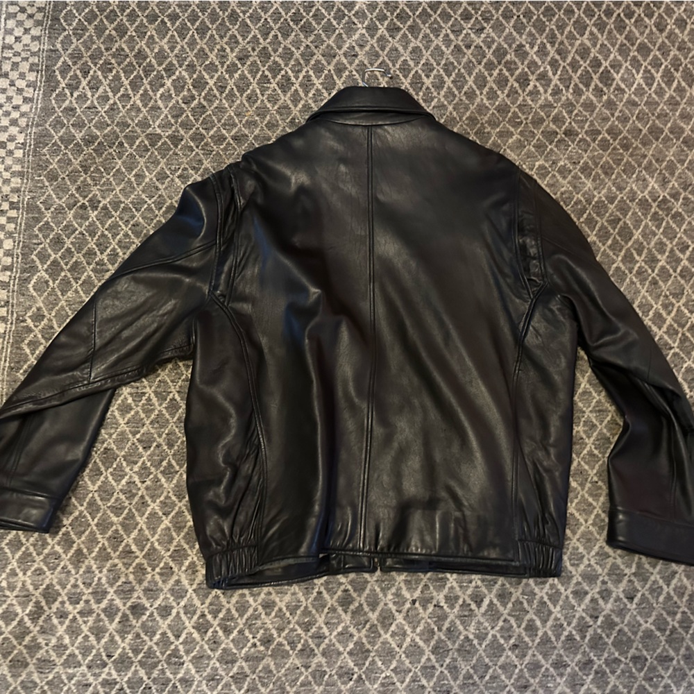 Marc New York Black Leather Jacket - Picture 2 of 7